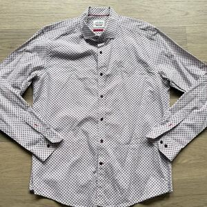 Jakamen Shirt Men XXL Slim Fit Dress Office Career Geometric Heritage Brand